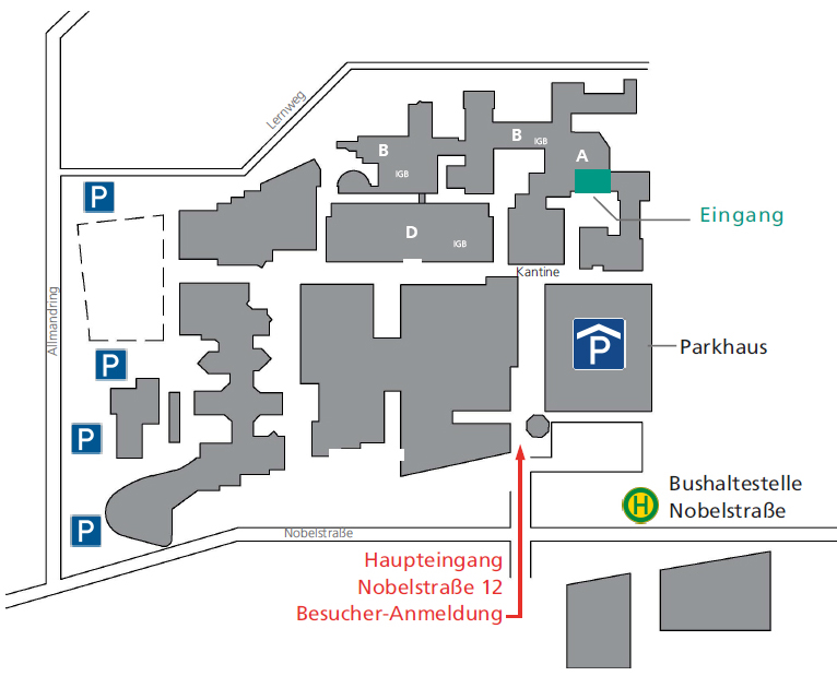 Lageplan Fraunhofer Institutsgelände, Nobelstr. 12