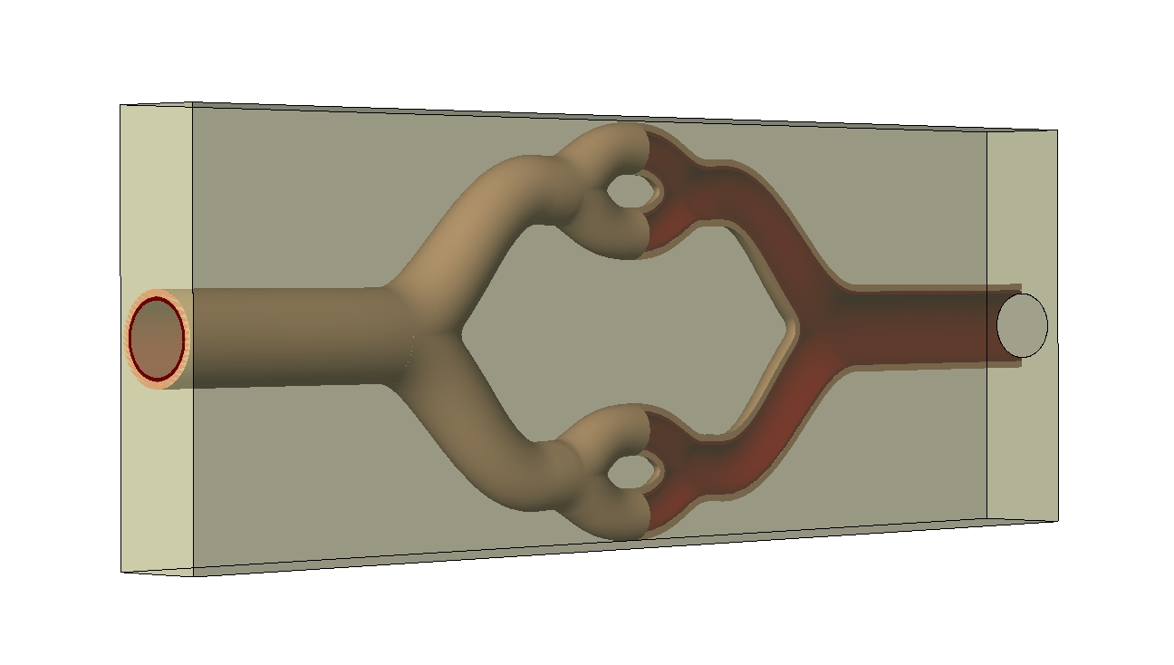 Bioinspirierte Versorgungssysteme in einer Zellkulturmatrix für den Einsatz im Tissue Engineering (CAD, © Fraunhofer IPA).