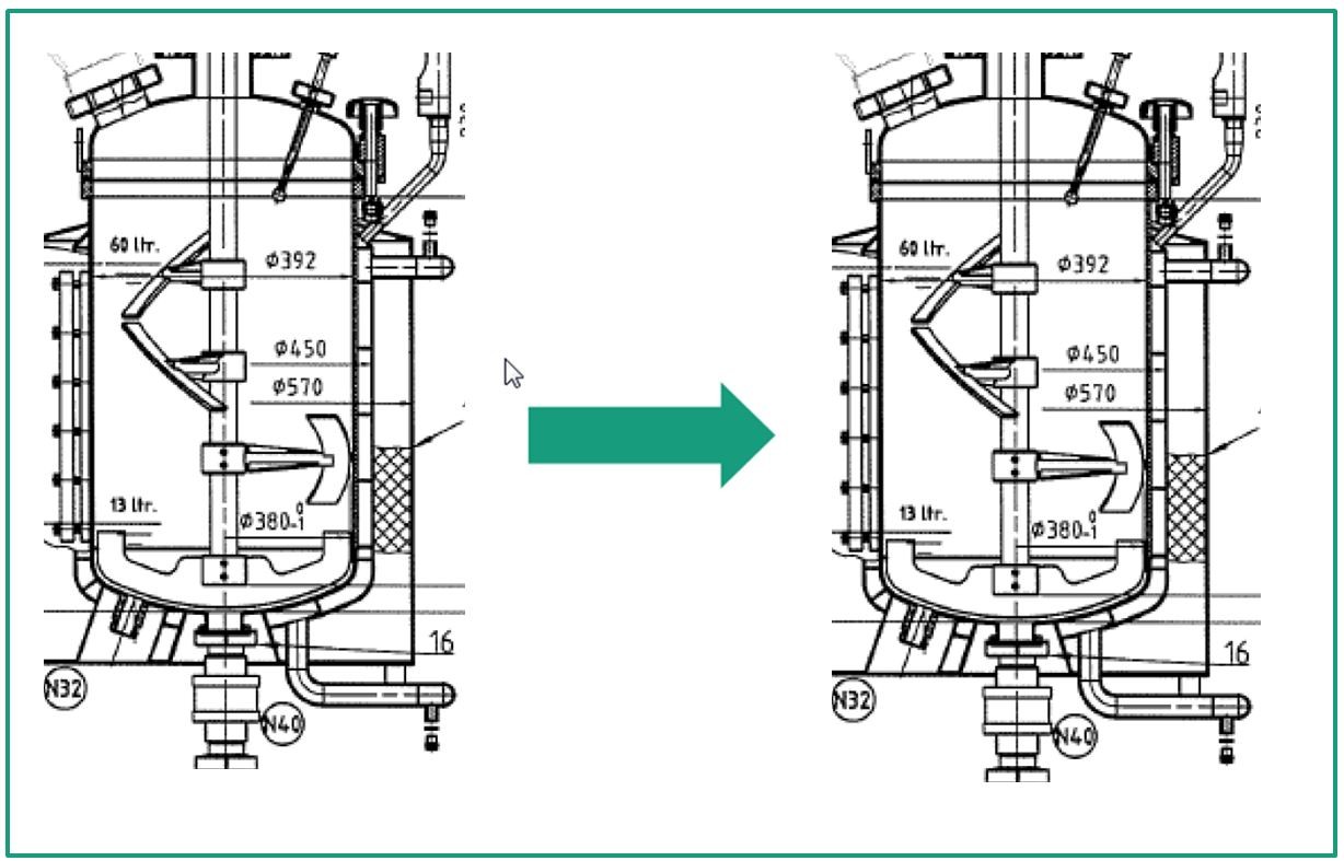Scale-up des Hydrolyse-Prozesses im Rührreaktor. Scale-up des Hydrolyse-Prozesses im Rührreaktor.
