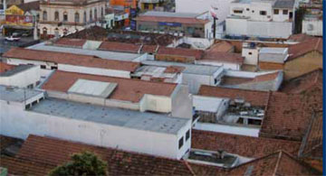 Hohe Flächenversiegelung im Zentrum von Piracicaba, Region Campinas.