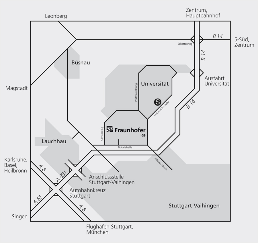 Karte Anfahrt Stuttgart