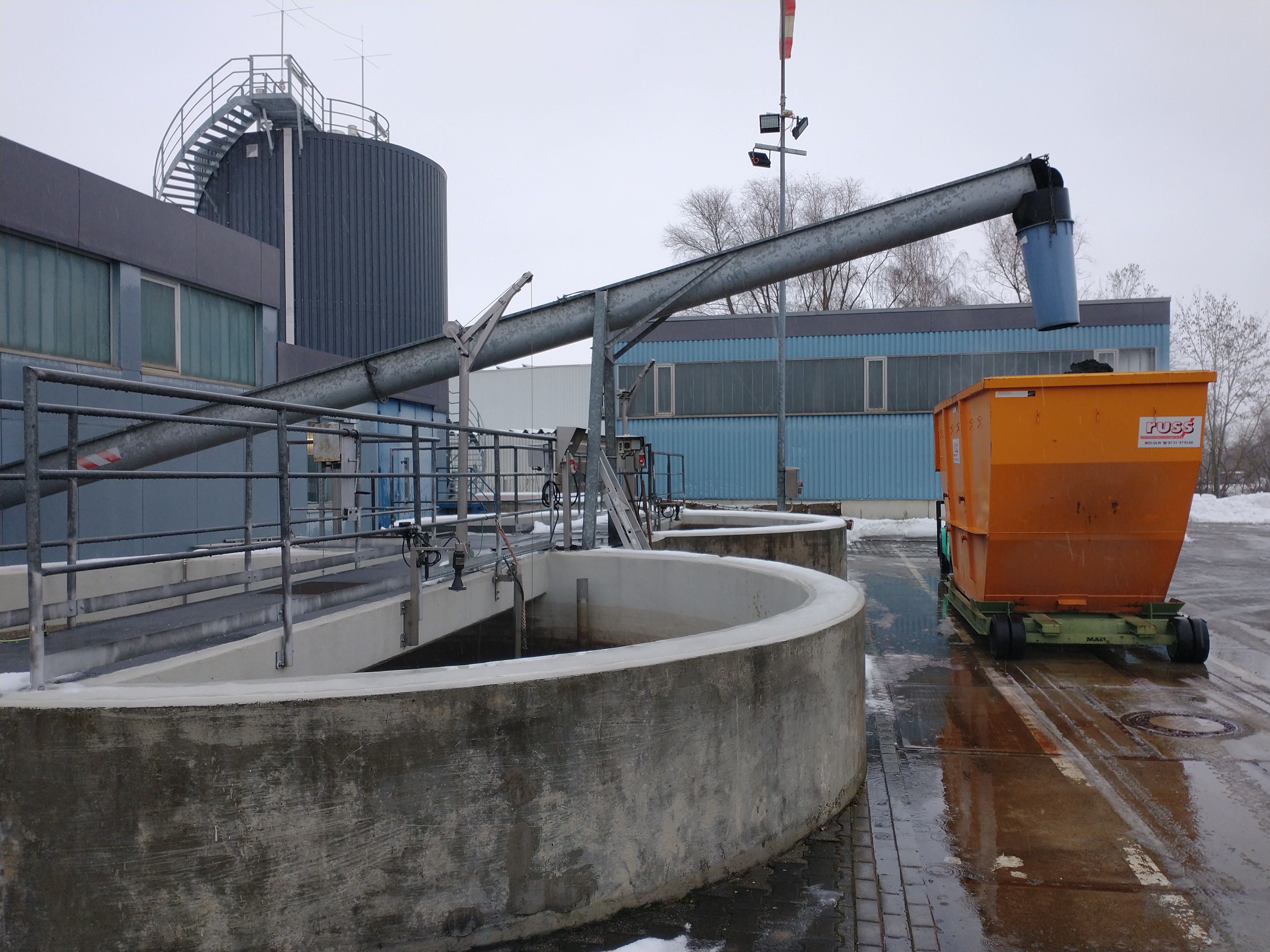 High-load digestion at the Erbach wastewater treatment plant.