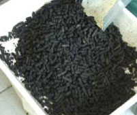 Pellets from olive oil production residues.