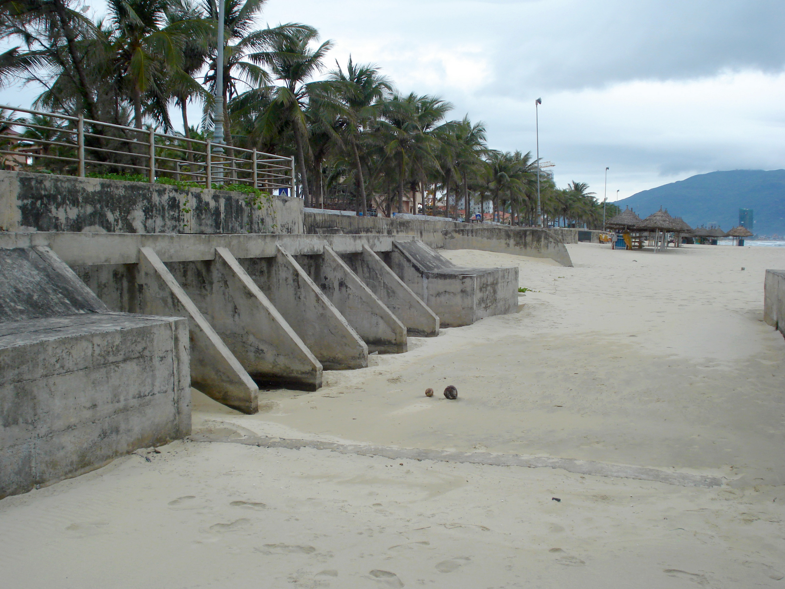 Combined sewer overflow on the beach at Da Nang, Vietnam.